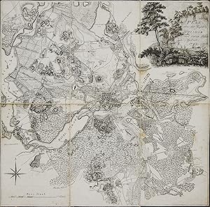 Stadtplan mit Umgebung, "Plan von der Insel Potsdam und deren Stadt Gebiet 1798".