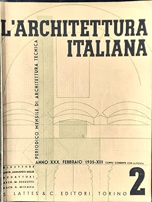 Seller image for L'Architettura Italiana febbraio 1935 numero 2 for sale by Studio bibliografico De Carlo