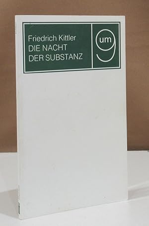 Bild des Verkufers fr Nacht der Substanz. Vortrag im Kunstmuseum Bern gehalten am 30. April 1989. zum Verkauf von Dieter Eckert