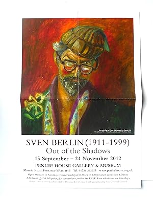Poster, Private View invitation to the show 'Sven Berlin (1911-199) Out of the Shadows'. Penlee H...