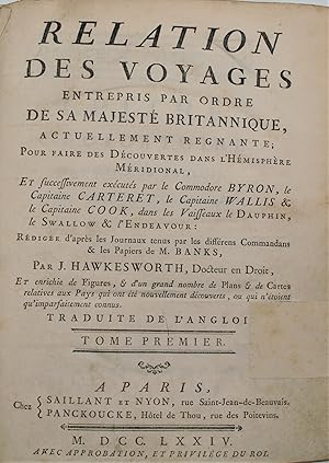 Relation des voyages entrepris par ordre de sa majesté britannique, . et successivement exécutés...