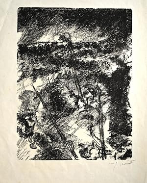 Signierte Original-Lithographie. Das Opfer von Mizpa (Mizpah-Opfer).