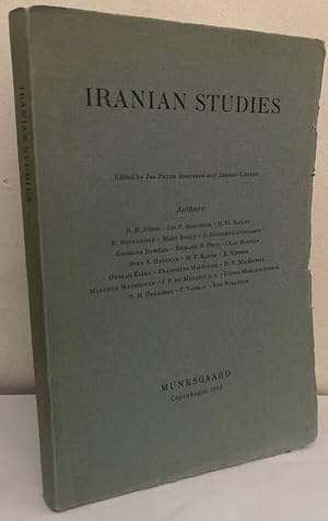 Seller image for Iranian Studies. Presented to Kaj Barr on his Seventieth Birthday June 26, 1966 for sale by Erik Oskarsson Antikvariat