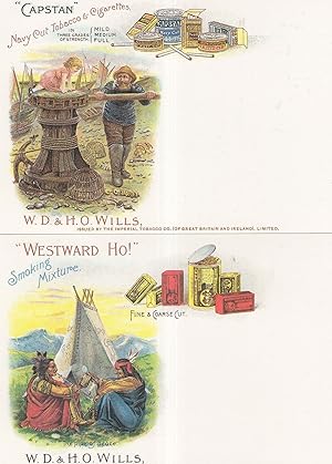 Immagine del venditore per WS & HO Wills Smoking Cigarettes Tobacco 2x Postcard s venduto da Postcard Finder