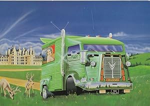 Seller image for Alan Bertrand French Lorry Van A La Francaise Painting Postcard for sale by Postcard Finder