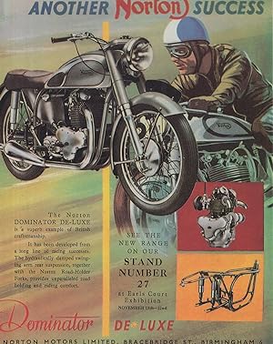 Norton Motorcycle Bike Another Success Poster Advertising Postcard