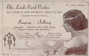 Leeds Collectors Cigarette Card Shop Briggate Vintage Advertising Postcard