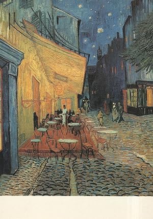 Seller image for Van Gogh Cafe Terrace At Night Vintage Rare Painting Postcard for sale by Postcard Finder