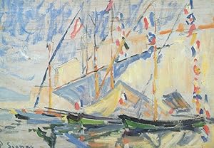 Image du vendeur pour Paul Signac Saint Tropez Rare Courtauld Institute Art Gallery mis en vente par Postcard Finder