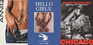 Chicago The Musical & Risque Flowers 3x Advertising Postcard s