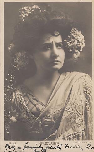 Miss May Edouin in Spanish Wife Rare Edwardian Actress Postcard