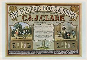 Clarks Shoes Somerset Victorian Advertising Poster Postcard