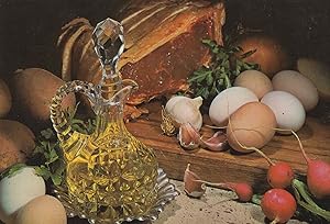 Olive Oil Broken Eggs Onions Rare French Postcard