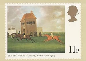 Newmarket 1700s First Horse Race Racing Meeting Postcard