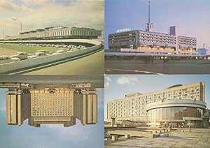 Leningrad Russian Airport & Hotels 4x Postcard s