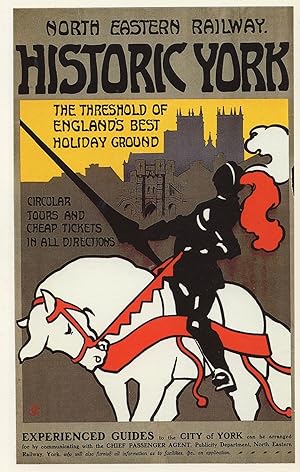 North Eastern Railway Historic York Medieval Knight Postcard
