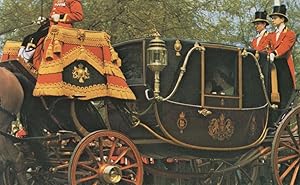 Queen Elizabeth II The Royal Coaches Transport Postcard