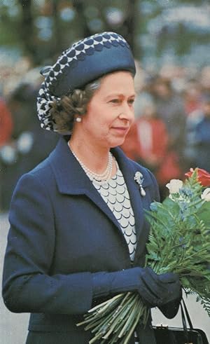 Queen Elizabeth II Helsinki In 1970s Postcard