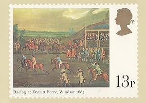 Dorsett Ferry Windsor Medieval Racing Horse Race in 1684 Postcard