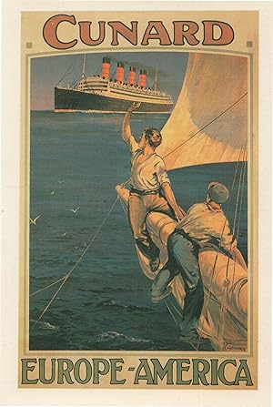 Cunard Line Mauretania Ship America Europe Poster Postcard