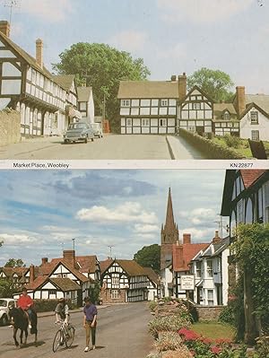 Market Place Weobley Hereford & Red Lion Bicycle 2x Postcard