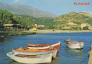 Fishing Boats at Plakias Crete Greece Postcard