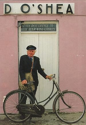 Sneem Irish Postman on Antique Bicycle Ireland Postcard