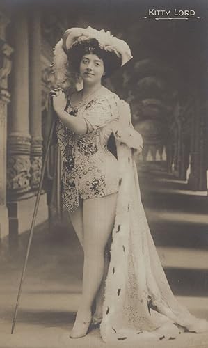 Kitty Lord Victorian 1900s Burlesque Queen Striptease Star Rare Postcard
