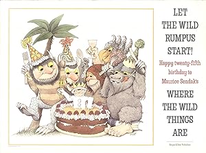 Seller image for MAURICE SENDAK 25 Years of Where the Wild Things Are 19" x 25.5" Offset Lithograph 1988 Contemporary for sale by Art Wise