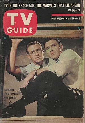 TV Guide April 28, 1962 Ron Harper, Robert Lansing "87th Precinct"