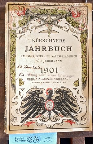 Kürschners Jahrbuch 1901 Kalender, Merk- und Nachschlagebuch für Jedermann