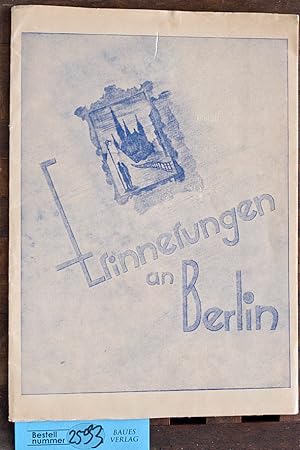 Bild des Verkufers fr Erinnerungen an Berlin Bildmappe mit 12 Bildern zum Verkauf von Baues Verlag Rainer Baues 