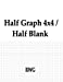 Seller image for Half Graph 4x4 / Half Blank: 150 Pages 8.5 X 11 [Soft Cover ] for sale by booksXpress