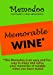 Seller image for Memodoo Memorable Wine [Soft Cover ] for sale by booksXpress