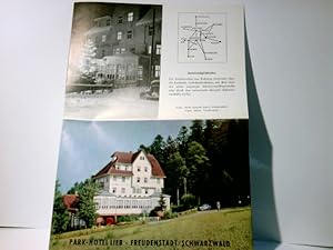 Freudenstadt. Schwarzwald. Parkhotel Lieb. Inh. Fr. Lieb. Faltbare Werbebroschur, ca 60 / 70ger J...