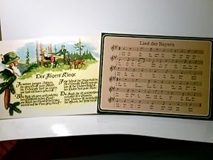 Liederkarten. 2 x Alte Ansichtskarte / Postkarte farbig, ungel. u. gel. 1971. 1 x Lied der Bayern...