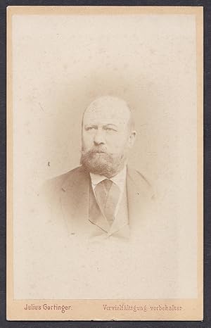 Carl Braun von Fernwald (1822-1891) - Gynäkologe Geburtshelfer Mediziner Arzt Wien / Portrait CDV...