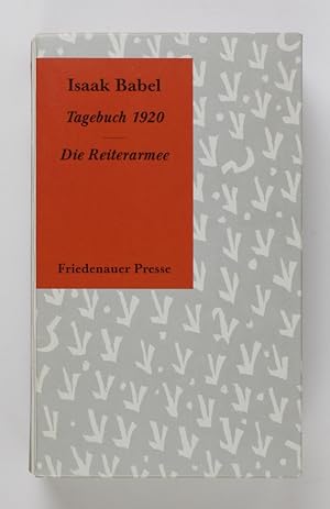 Bild des Verkufers fr Tagebuch 1920 / Die Reiterarmee zum Verkauf von Buchkanzlei