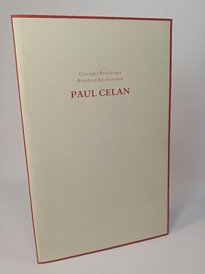 Bild des Verkufers fr Paul Celan. Zwei Reden. Mit einem Vorwort von Eberhard Lmmert. zum Verkauf von ANTIQUARIAT Franke BRUDDENBOOKS