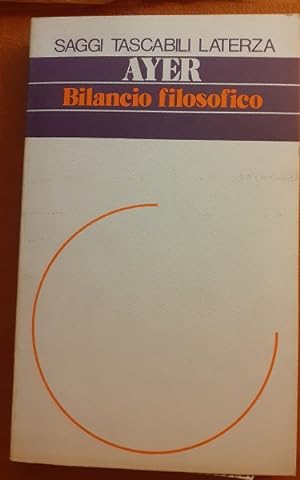 BILANCIO FILOSOFICO,