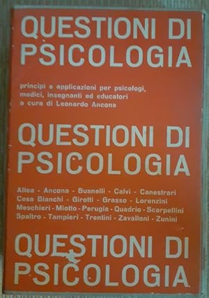 QUESTIONI DI PSICOLOGIA. PRINCIPI E APPLICAZIONI PER PSICOLOGI,