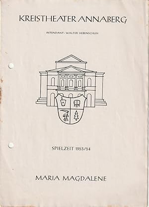 Seller image for Programmheft Friedrich Hebbel MARIA MAGDALENE for sale by Programmhefte24 Schauspiel und Musiktheater der letzten 150 Jahre