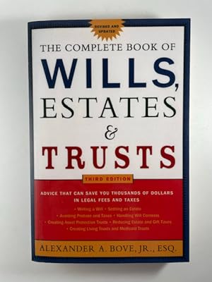 Seller image for The Complete Book of Wills, Estates, and Trusts ~ Third Edition for sale by BookEnds Bookstore & Curiosities