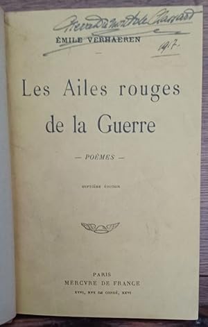 Seller image for Les Ailes rouges de la guerre. Pomes. Septime dition. for sale by Librairie L'Abac / Gimmic SRL