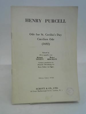 Bild des Verkufers fr Henry purcell - ode for st cecilia's day zum Verkauf von World of Rare Books