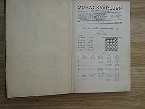 Schackvarlden Organ for Schackspelet Argang 8 1931 Nos. 1-12