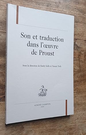 Seller image for Son et traduction dans l'Oeuvre de Proust for sale by CORSEAUX Pascal