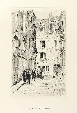 Imagen del vendedor de Oppler, Ernst. Eine Gasse in Dieppe a la venta por GALERIE HIMMEL