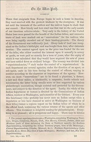 Imagen del vendedor de On The War-Path. The North American Indian Tribes. An uncommon original article from the Cornhill Magazine, 1869. a la venta por Cosmo Books