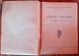 Scritti e discorsi dal 1925 III al 1926 IV-V E.F. Volume V